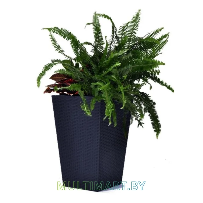 Кашпо Keter Medium Rattan Planter 228974 (графит)